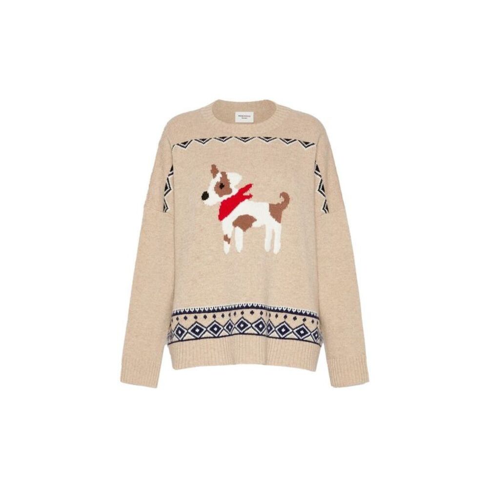 Max Mara Beige Virgin Wool Women's Sweatshirt